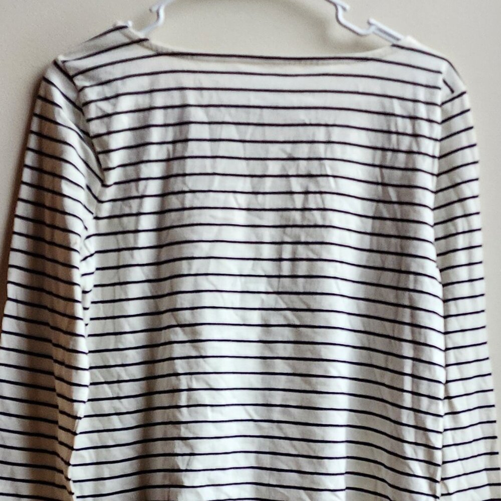 NWT Talbots Holly Striped Scoop Neck Jersey Size Petite Medium - Picture 15 of 16
